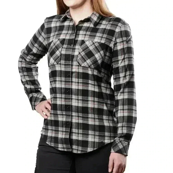 5.11 Tactical Shirt Womans Lila Plaid Flannel Small Outdoor Hiking Camping. 1094 - Picture 1 of 4